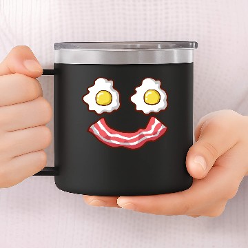 Discover Breakfast Eggs Bacon Gift 14oz Stainless Steel Tumblers