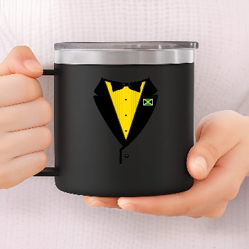 Discover Jamaican Tuxedo 14oz Stainless Steel Tumblers
