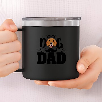 Discover Dog dad 01 14oz Stainless Steel Tumblers
