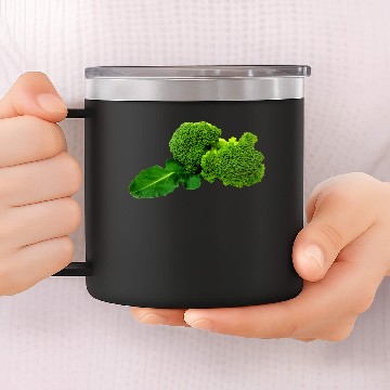 Discover green broccoli 14oz Stainless Steel Tumblers