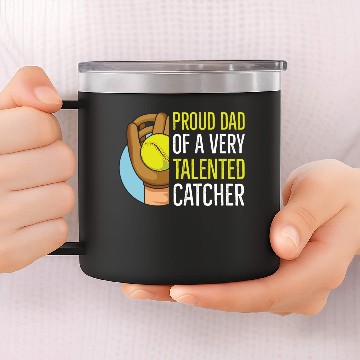 Discover Softball Quote for your Softball Dad 14oz Stainless Steel Tumblers