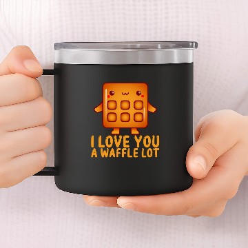 Discover I Love You A Waffle Lot 2 14oz Stainless Steel Tumblers