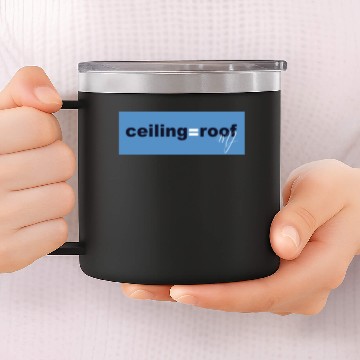 Discover Ceiling = Roof MJ (Navy Blue & White) 14oz Stainless Steel Tumblers