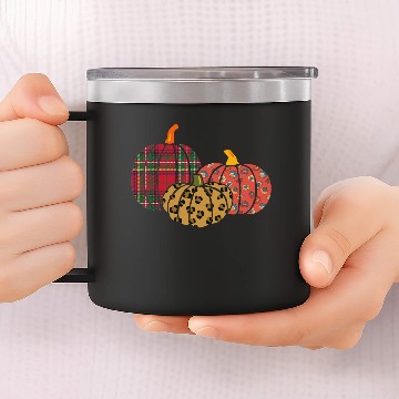 Discover Cottagecore Halloween Pattern Pumpkins 14oz Stainless Steel Tumblers