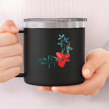 Discover hand painted - flower 14oz Stainless Steel Tumblers