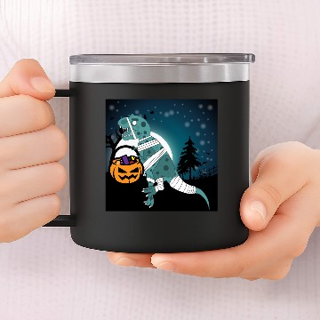 Discover Halloween Dinosaur T-rex Mummy 14oz Stainless Steel Tumblers