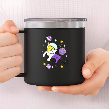 Discover Nonbinary Pride Komodo Dragon In Space 14oz Stainless Steel Tumblers