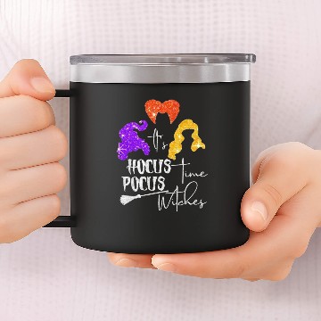 Discover Hocus Pocus time witches 14oz Stainless Steel Tumblers