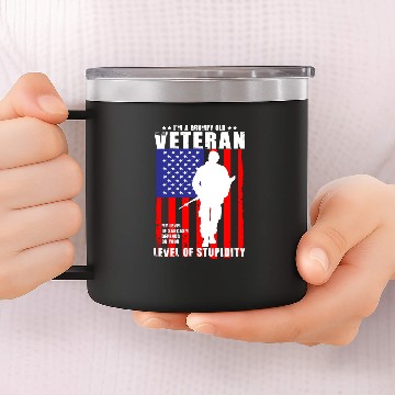 Discover Grumpy Old Veteran Veterans Day Gift for Home 14oz Stainless Steel Tumblers