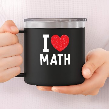 Discover I Love Math Heart Math 14oz Stainless Steel Tumblers