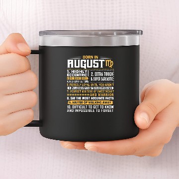 Discover Born In August Virgo Sign 14oz Stainless Steel Tumblers