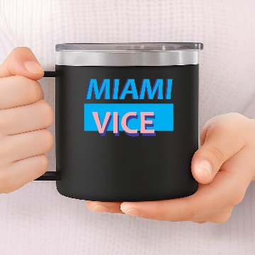 Discover textography miami vice 14oz Stainless Steel Tumblers