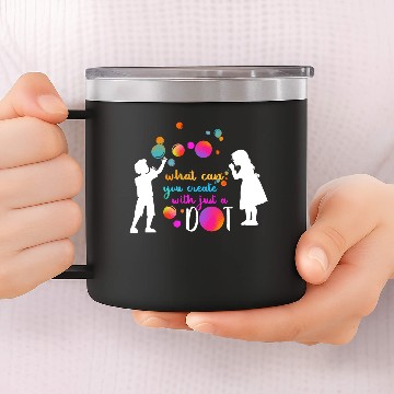 Discover What Can You Create With Just A Dot Day Happy Kids 14oz Stainless Steel Tumblers
