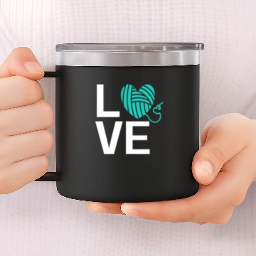 Discover Love Knitting Yarn Wool Pattern Funny Knitters 14oz Stainless Steel Tumblers