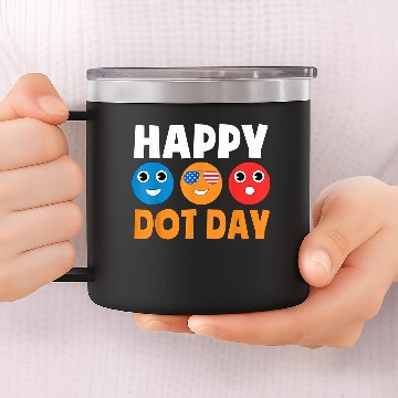 Discover Happy dot day 14oz Stainless Steel Tumblers