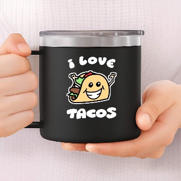 Discover I Love Tacos 14oz Stainless Steel Tumblers