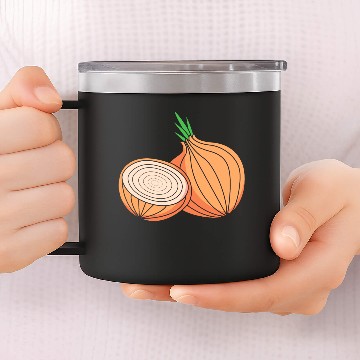 Discover Onion Lover Vegan Vegetable Onion 14oz Stainless Steel Tumblers