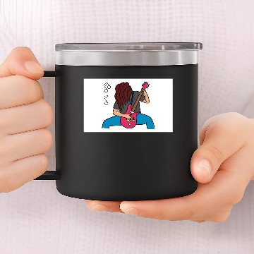 Discover guitar player 14oz Stainless Steel Tumblers