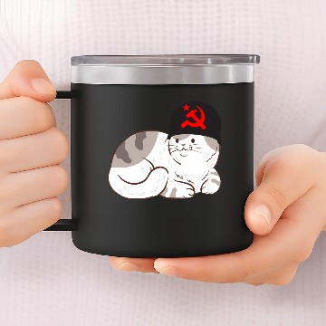 Discover Communist Cat 14oz Stainless Steel Tumblers