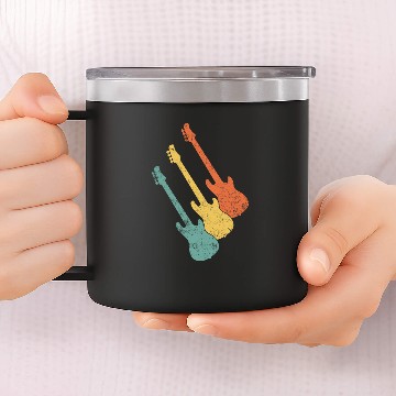 Discover Guitar Guitarist Guitar Player 14oz Stainless Steel Tumblers