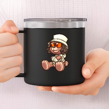 Discover Teddy bear sunglasses 14oz Stainless Steel Tumblers