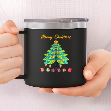 Discover Dragonfly Christmas Tree 14oz Stainless Steel Tumblers