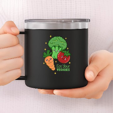 Discover Eat Your Veggies 14oz Stainless Steel Tumblers