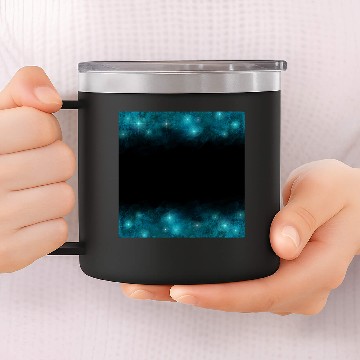 Discover Teal Galaxy Watercolor Universe 14oz Stainless Steel Tumblers