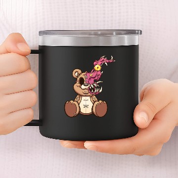 Discover Monster Teddy bear 14oz Stainless Steel Tumblers