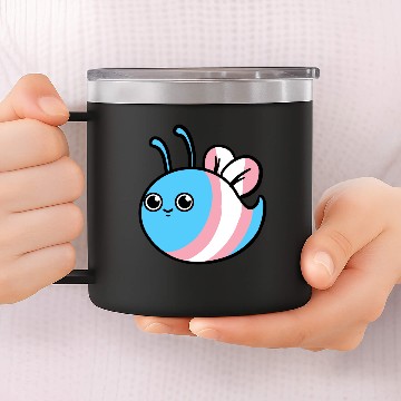 Discover Trans Pride Bee Transgender Pride 14oz Stainless Steel Tumblers