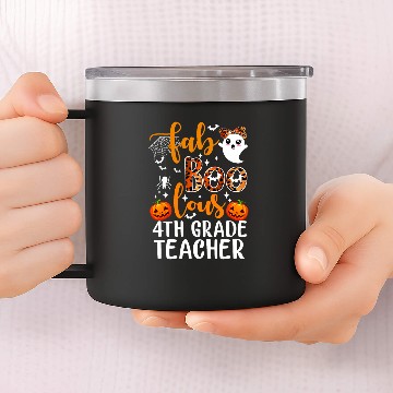 Discover Faboolous 4th Grade Teacher Spooky Teacher 14oz Stainless Steel Tumblers