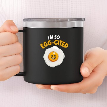 Discover Funny Fried Egg Gift 14oz Stainless Steel Tumblers