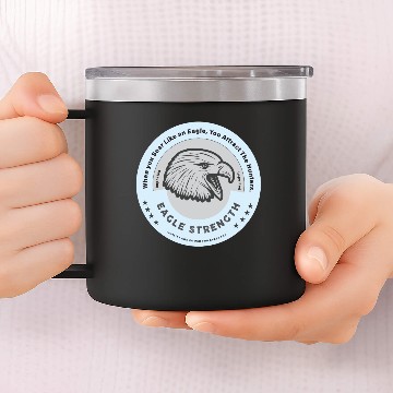 Discover Eagle Strength 14oz Stainless Steel Tumblers