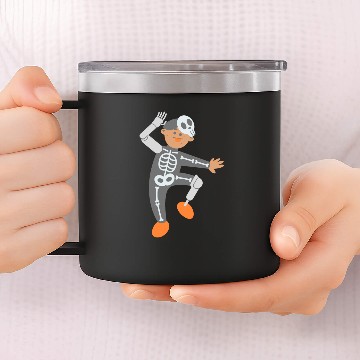 Discover Halloween Party Dancing Skeleton 2021 14oz Stainless Steel Tumblers