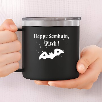 Discover Happy Samhain, Witch! 14oz Stainless Steel Tumblers