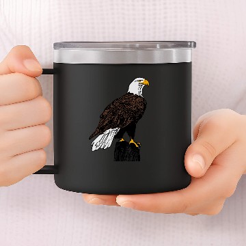 Discover Bald Eagle 14oz Stainless Steel Tumblers