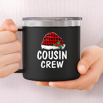 Discover Cousin Crew Santa Red Plaid Xmas 14oz Stainless Steel Tumblers