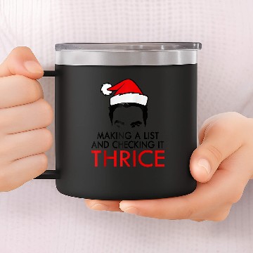 Discover Making A List And Checking It Thrice Raglan Baseba 14oz Stainless Steel Tumblers