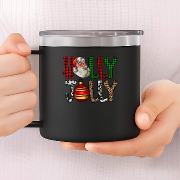 Discover Holly Jolly 14oz Stainless Steel Tumblers