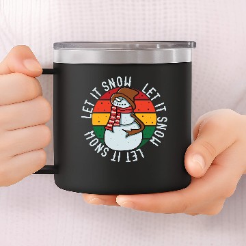Discover Fun Let It Snow Holiday 14oz Stainless Steel Tumblers