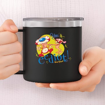 Discover Ren And Stimpy You Eediot 14oz Stainless Steel Tumblers