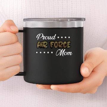 Discover Ocp Bold Proud Air Force Mom 14oz Stainless Steel Tumblers