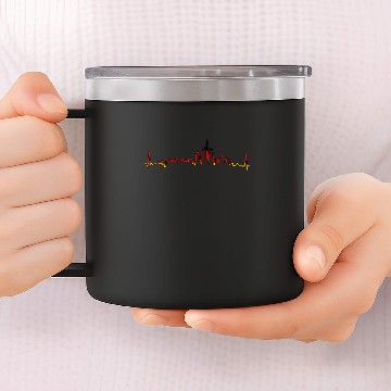 Discover German Heartbeat Germany Flag Funny Germany German 14oz Stainless Steel Tumblers