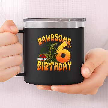 Discover Jurassic Park Rawrsome 6Th Birthday 14oz Stainless Steel Tumblers