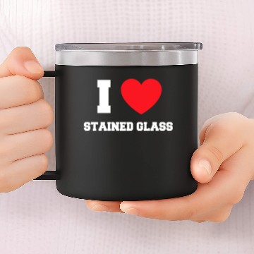 Discover I Love Stained Glass 14oz Stainless Steel Tumblers