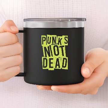 Discover Punk'S Not Dead 14oz Stainless Steel Tumblers Punk Rock Hardcore