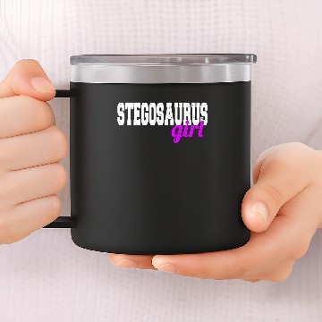 Discover Stegosaurus girl 14oz Stainless Steel Tumblers