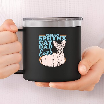 Discover Sphynx Cat Dad | Cat Owner 14oz Stainless Steel Tumblers