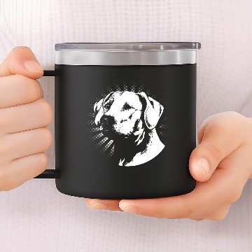 Discover Rhodesian Ridgeback Logo 14oz Stainless Steel Tumblers