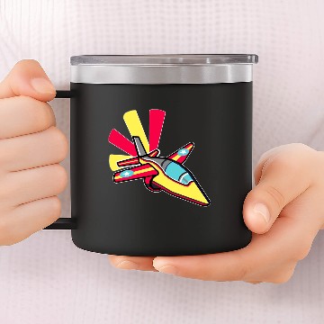 Discover fighter jet 14oz Stainless Steel Tumblers